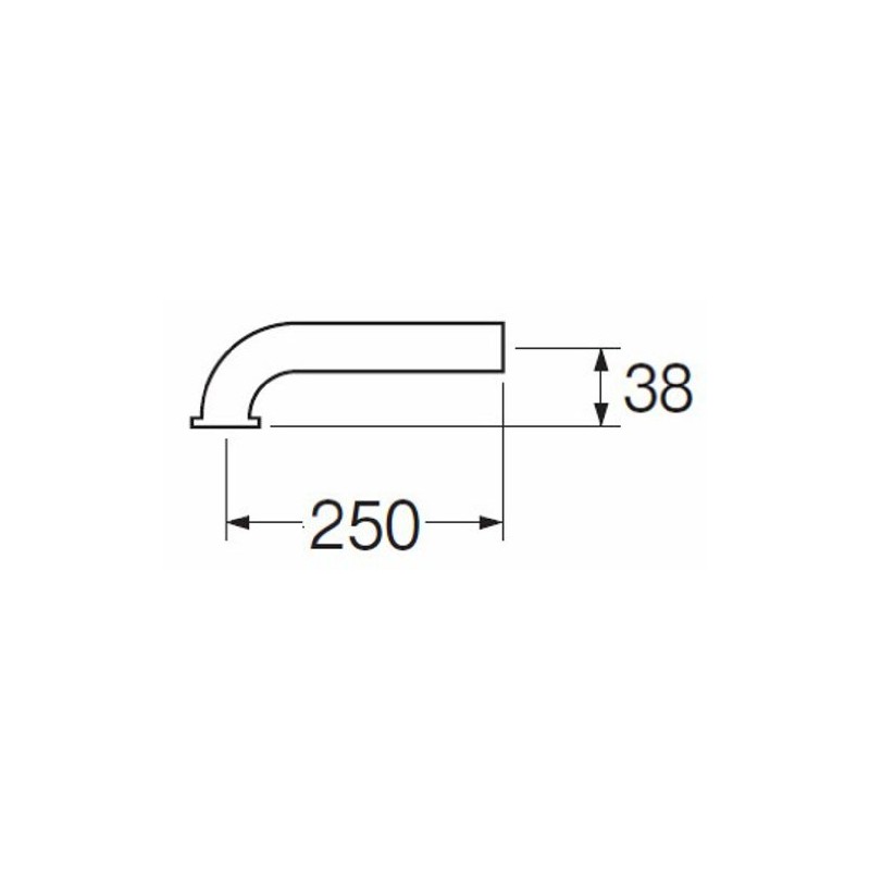 SANEI [P Pipe for Washrooms] Pipe Diameter 1.0 inches (25