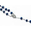 Nazareth Store Deep Blue Crystal Beads Rosary Catholic Necklace Holy