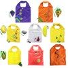 Cute Character Figure Pattern Foldable Tote Shopper Bag with Portable Mini Pouch R27 Free Size/Orange 20ea