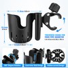 Stroller Cup Holder with Phone Holder, 2-in-1 Universal Cup Holder