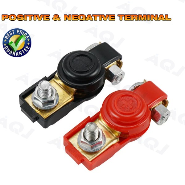 AQJ Battery Terminals Car Battery Cable Terminal Clamps Connectors Negative+Posit