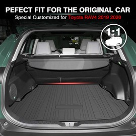 Powerty Compatible with Cargo Liner Toyota RAV4 2023 2022 2021 2020 2019 Trunk Mat Rear Trunk Tray All Weather 3D Custom Fit Waterproof Protector Upgrade Material