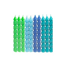 Blue & Green Spiral Birthday Candles, 10 Ct.
