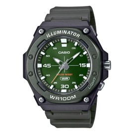 CASIO Men's MW620H-3A Analogue Watch, Green, 53.4 x 49 x 14.6 mm