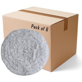 High-Profile Carpet Bonnet Pads - 6 Pack - Rayon Blend for Abrasion & Absorbency - Aggressively Loosen Carpet Soil - 21 Inch