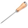 Ice Crusher with Wood Handle, 8.5 Inch Silver Stainless Steel