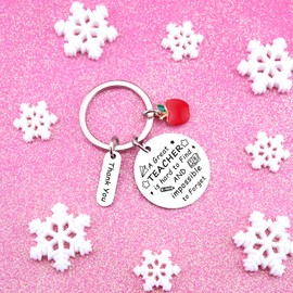 UYBEPU Teacher Appreciation Keychain Gifts for Teacher Keychain Thank You Gifts for Teachers Gift for Birthday Graduation From Students Teachers Appreciation Gift for Women Men