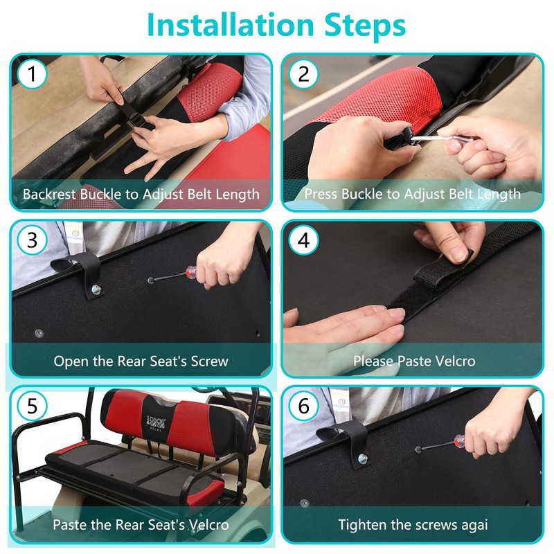 10L0L Universal Golf Cart Rear Seat Cover Dress UP Older