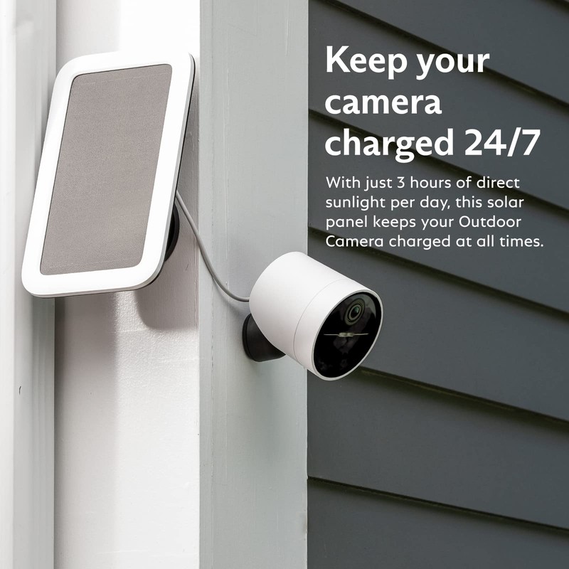 SimpliSafe Solar Panel for Outdoor Security Camera,White