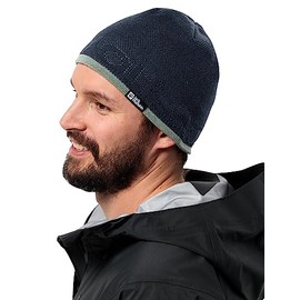 Jack Wolfskin Brand Beanie Hat, Night Blue, Standard Size