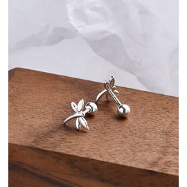 Kaguyo Libellen-Ohrringe für Mädchen, Sterlingsilber mit Schraubverschluss, kleine kleine kleine Libellen-Schraub-Ohrringe, Mädchen-Ohrringe, Geburtstagsgeschenk für Mädchen und Kinder