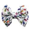 Christmas Bow and Nylon Headband, Handmade Bullet Fabric Holiday Bow