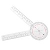 Kodbww 12 Inch Goniometer Transparent Orthopedic Ruler Plastic Goniometer 360
