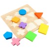 Wooden Shape Puzzles 9 Pieces Kids Wooden Block Matching Game