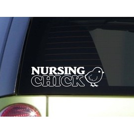 EZ-STIK Nursing ChickJ183 8 inch Wide Sticker Nurse Decal