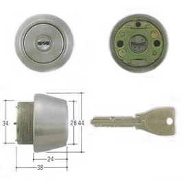 MIWA MCY-229 PR Cylinder LSP Type TE24 Key Replacement Replacement LSP/SWLSP Aluminum Silver (SV) 1.2 - 1.6 inches (30 - 40 mm)