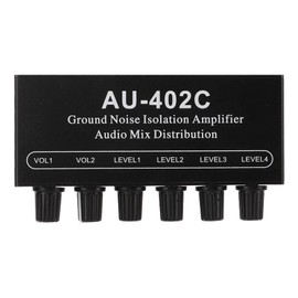 Dual Channel Audio Splitter, BA3121 Chip Isolation Scheme, 2X Gain Stereo Mixer with Aluminum Alloy, 3.5mm Interface, for Multiple Computers