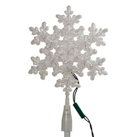 Kurt Adler UL 10 Luces LED Copo de Nieve, Color Blanco y Azul
