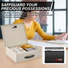 Fireproof Document Box with Combination Lock,Fireproof Money Bag Included-Secure Storage