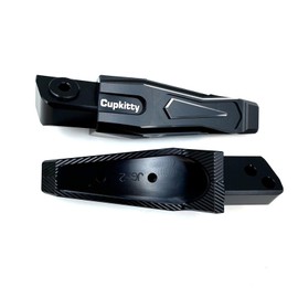 Cupkitty Foot Pegs Rear Footrest Pedals for Ninja 400 Z400 ZX4R ZX4RR ZX25R (Black Rear)