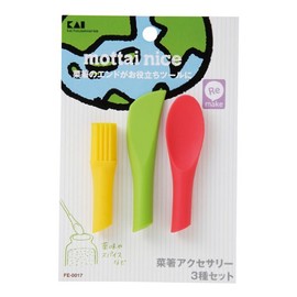 貝印 [菜箸 Convenient For Tool.] mottainaisu 菜箸 Accessory Bundle of 3 fe00017