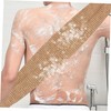 Baluue 2pcs Exfoliating Back Scrubber and Bath Gloves Natural Ramie