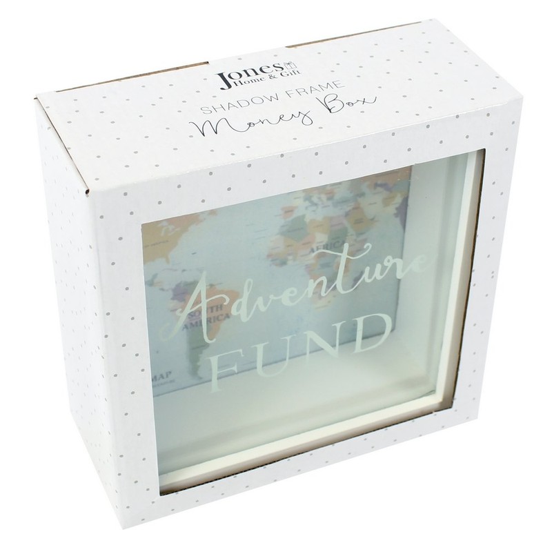 Jones Home and Gift Adventures Fund Frame Money Box, White