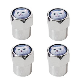 Generic OnlyYou.X Cars Tire Valve Stem Caps Cat Style Tire Valve Caps Fits for Most of Cars 4 Pieces Silver
