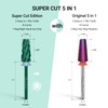 MelodySusie Super Cut Edition 5 in 1 Nail Drill Bits,