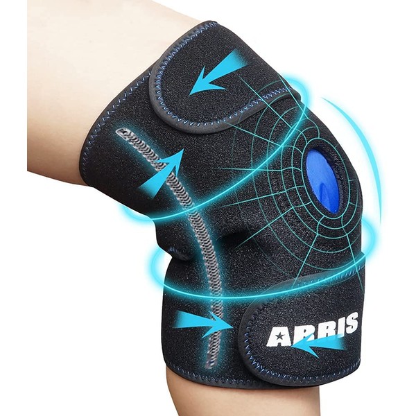 ARRIS Ice Gel Knee Brace for Hot and Cold Therapy, Reusable, Knee Injuries, Joint Pain, Bursitis Pain, Meniscus Tear, Sprains and Swelling