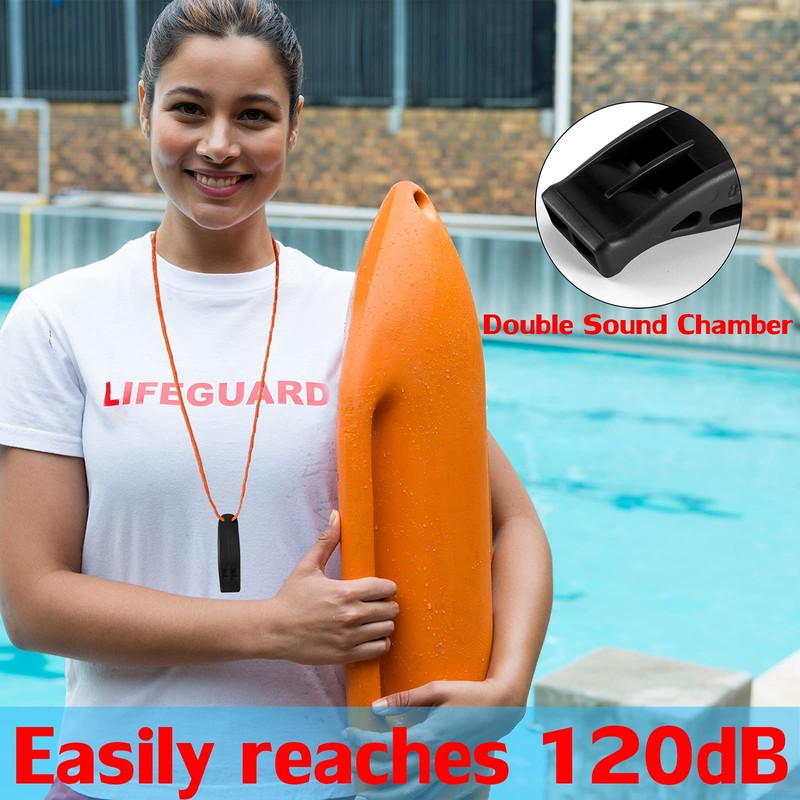 Hipat Emergency Whistle, Super Loud Safety Whistle with Lanyard, Ideal