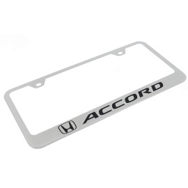 Honda Accord Laser Etched License Plate Frame (Chrome)