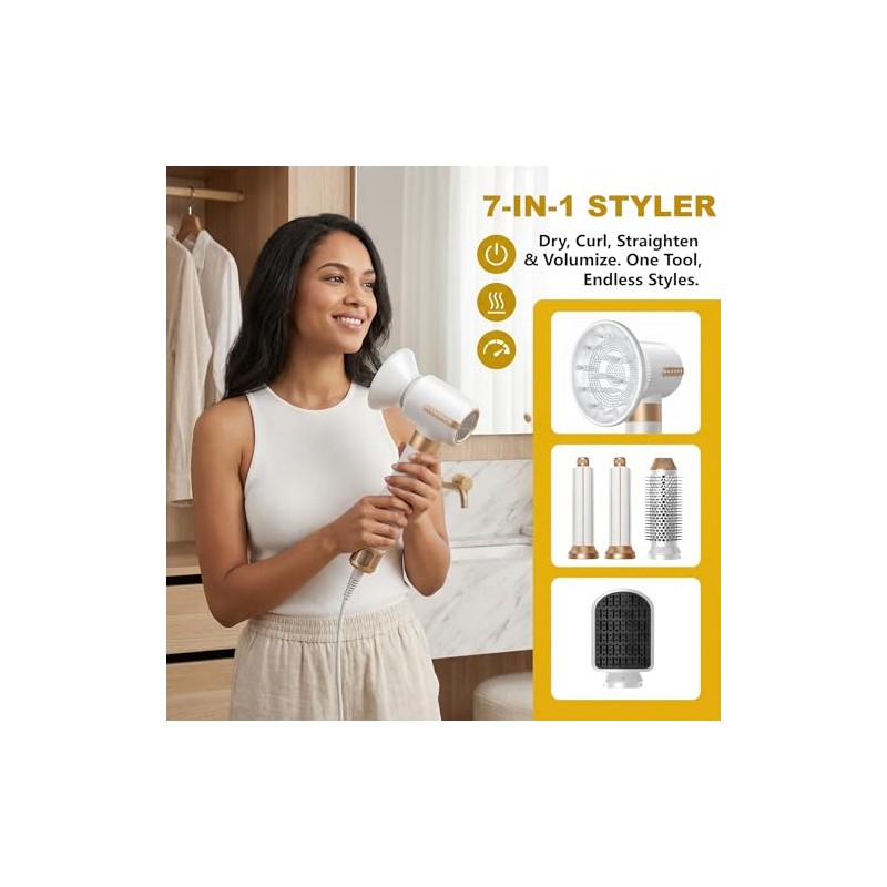 Nora Styler Multi-Styler Pro 7 en 1, Ionic Hot Air