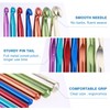 WLLHYF 7 Pieces Crochet Hooks Set Aluminum Handle Knitting Needles