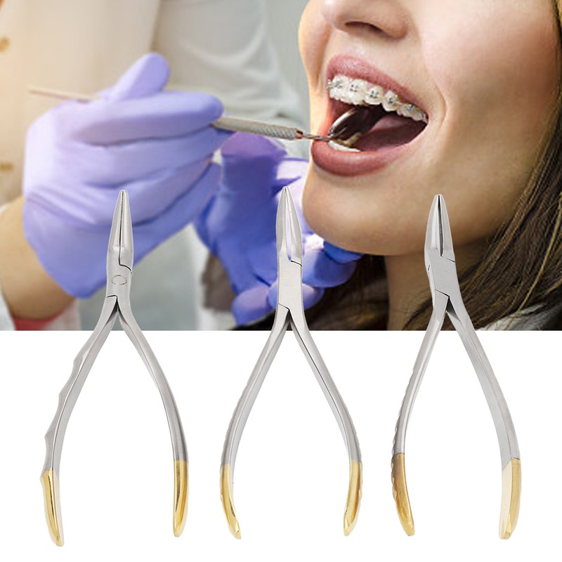 3pcs Dental Residual Teeth Fragments Extraction Pliers Stainless Steel Residual
