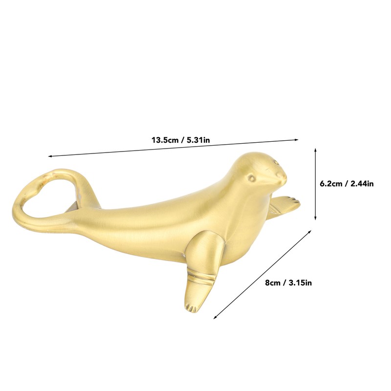 Bottle Opener Metal Sea Lion Shaped Non Slip Handle Bottle