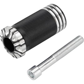 VG MOTO Motorcycle Shifter Peg Gear Shift Lever CNC Billet Foot Pegs Replacement for Harley Davidson Touring Softail Dyna Sportster Street Glide Road (Chrome-A,2pcs)