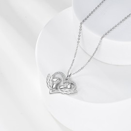 JERWLI Miscarriage Necklace 925 Sterling Sliver Mommy of An Angel Necklace Miscarriage Memorial Jewelry Gifts for Mothers Women