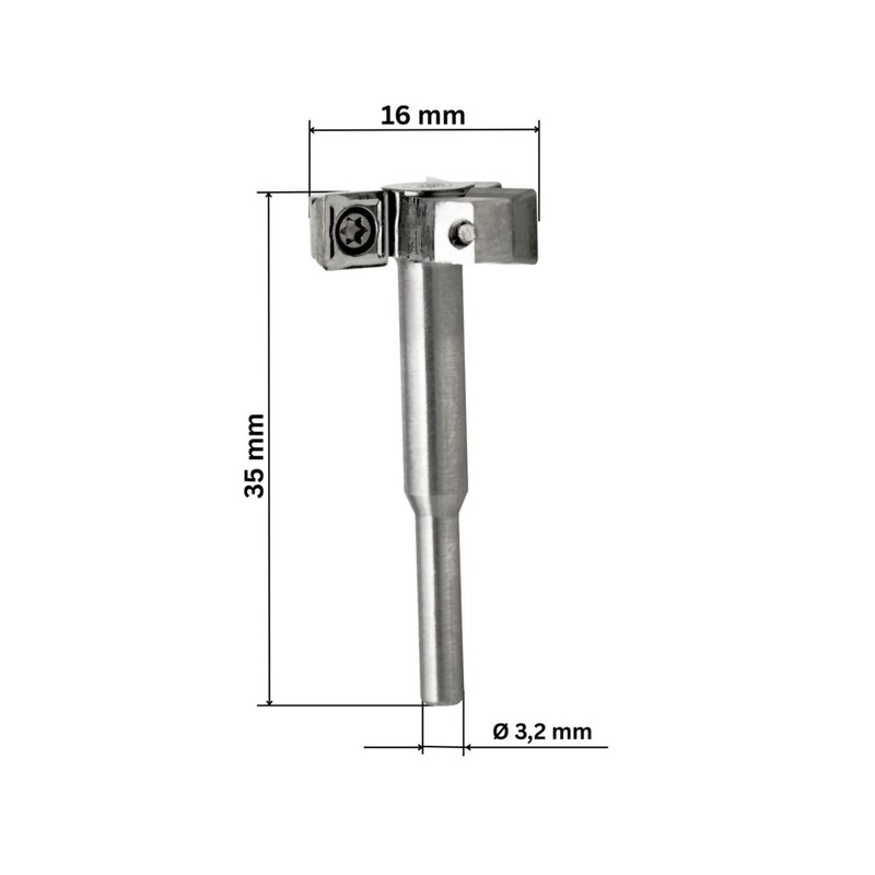 Manpa Mini Carving Bits DCS – Square Head, 1/8" Shank,