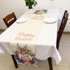 SEAHUI Happy Easter Rabbit Table Runner Easter Egg Wreath Table