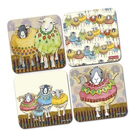 Emma Ball Sheep in Sweaters Set of 4 Coasters