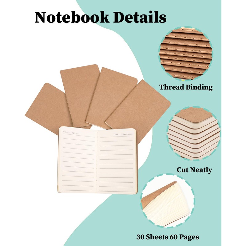 Dynta Small Notebook Bulk 45 Pack Pocket Notebooks, 2.5in x