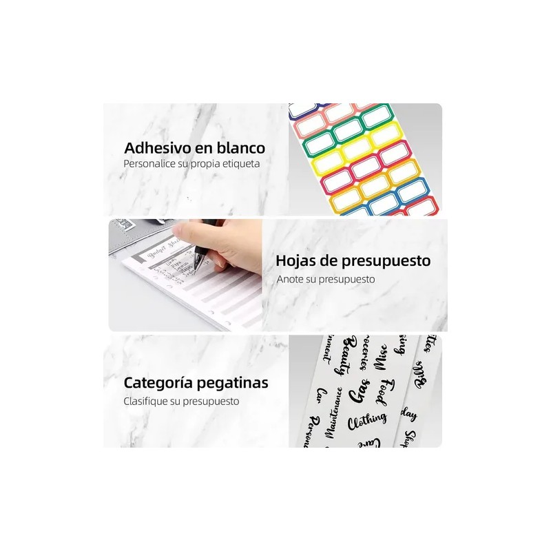 Carpeta A6 HHads 107H-abc gris liso x Unidad