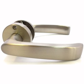 Kawaguchi Giken JL-24-1M-N JL-24-1M-N JL-24-1M-N Empty Locking Lever Handle for Residential Indoor Use, Backset, 2.0 inches (50 mm), Nickel Silver