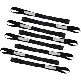 XSTRAP Soft Loop Tie-Down Straps - 8PK 1-1/16 x 18 inches - 3600LB Breaking Strength, Loops for Securing Trailering of Bikes, ATV, UTV, Motorcycles, Scooters, Dirt Bikes, Lawn Equipment, Black