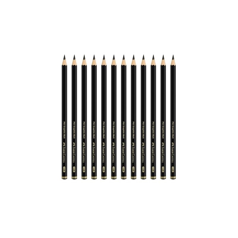 FABER-CASTELL Pitt Graphite 205237 Pencils Set Matte 12 Drawing Pencils