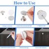 Zyghjort 4 PCS Adhesive Knobs, Self Adhesive Cabinet Knobs Stainless