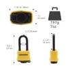 CINCINNO 4 Pack Heavy Duty Covered Laminated Steel Padlocks Keyed