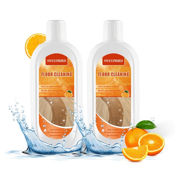 SWEEPBIRD 2Pcs Floor Cleaning Solution 500ML Wet Dry Vacuum, Hard