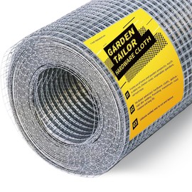 Hardware Cloth 1/4 inch 48 x 50 ft Wire Fencing: Galvanized Welded Garden Fence Roll Square Mesh 23 Gauge Chicken Rabbit Snake Cage Heavy Duty Welding Fencing